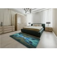thumbnail image 4 of Ahgly Company Indoor Rectangle Patterned Deep-Sea Green Area Rugs, 2' x 5', 4 of 6