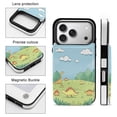 thumbnail image 3 of Cute Dinos in Green Landscape Leather Wallet Case for iPhone 12 Pro Max Wallet Case Card Holder Flip, 3 of 8