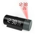 thumbnail image 1 of Projection Alarm Clock, Digital Clock with 180° Rotatable Projector, 4-Level Brightness Dimmer, Clear LED Display,, 1 of 8