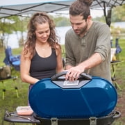Coleman RoadTrip X-Cursion 2 Burner Propane Grill for Outdoor Camping and BBQ, Stand Up Grill, Blue