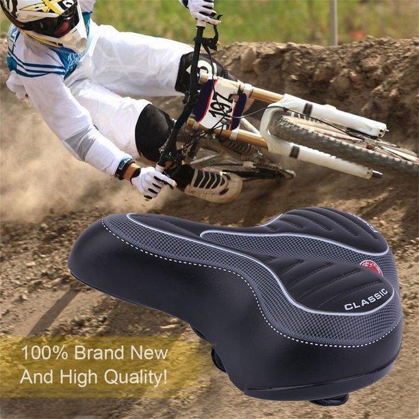 Suspension Wide Soft Padded Bike Saddle Universal Fit for Exercise Bike and Outdoor Bikes Most Comfortable Replacement Bicycle Saddle Oversized Comfort Bike Seat Suspension Wide Soft Padded Bike Saddle Universal Fit for Exercise Bike and Outdoor Bikes Most Comfortable Replacement Bicycle Saddle Oversized Comfort Bike Seat