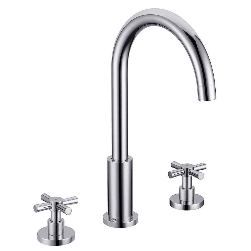 Adorer 3 Hole Bathroom Faucet, 2 Handle 8 inch Widespread Bathroom Sink