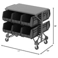 thumbnail image 3 of Akro-Mils 6 Pack AkroBins Plastic Storage Bins, Space-Saving Organizers, Black, 3 of 8