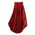 thumbnail image 1 of Vente de Liquidation! Jupe Longue Décontractée d'Été à Taille Haute pour Femmes, Jupe en Modal Élastique Drapée Fine Unie Bleu Foncé, 1 of 5