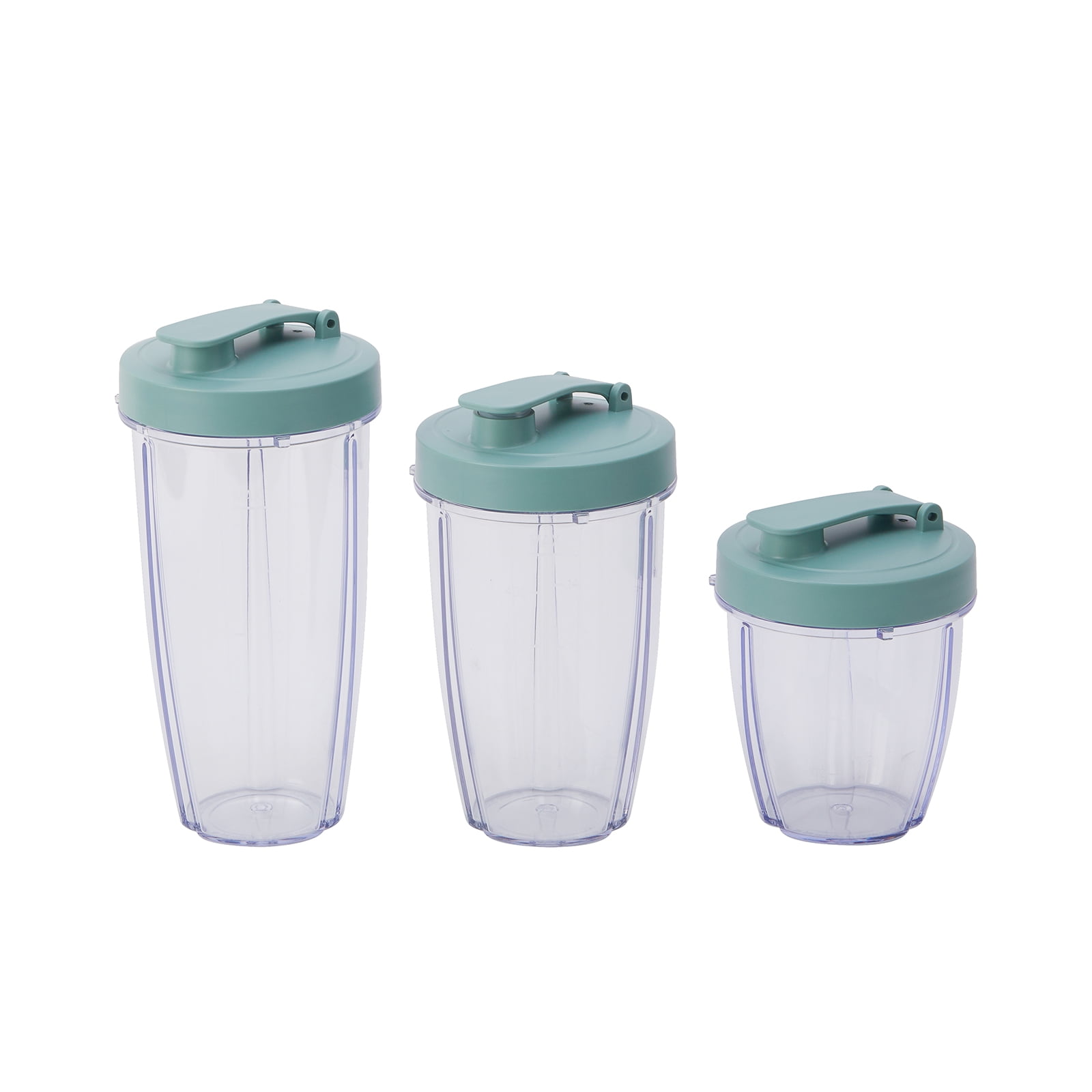 Mainstays 10-Piece Blender Set, Green Sage, 300W, with 3 Jars (10oz, 16oz, 18oz), 2 Drinking Lids, Stainless Steel Blade