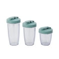 thumbnail image 4 of Mainstays 10-Piece Blender Set, Green Sage, 300W, with 3 Jars (10oz, 16oz, 18oz), 2 Drinking Lids, Stainless Steel Blade, 4 of 8