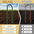 thumbnail image 5 of Trampoline Stakes High Wind - Heavy Duty 12 Inch U Shaped Ground Anchors - Galvanized Steel Rebar Stakes for Outdoor Camping Tent Fence Garden Decorations, 5 of 7
