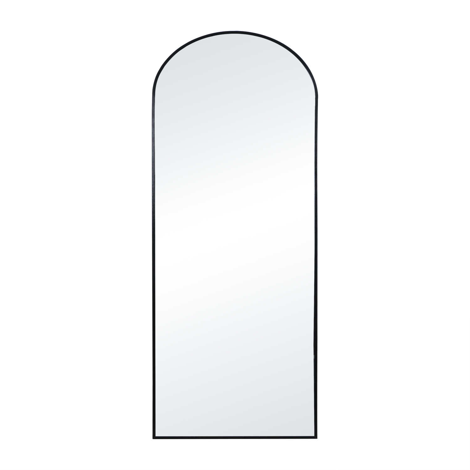 Naomi Home 71”x 31” Mabel Arched Aluminum Mirror Full Length Mirror Free Standing Leaning/Hanging/Mounted Mirror Aluminum Frame for Modern Living, Black