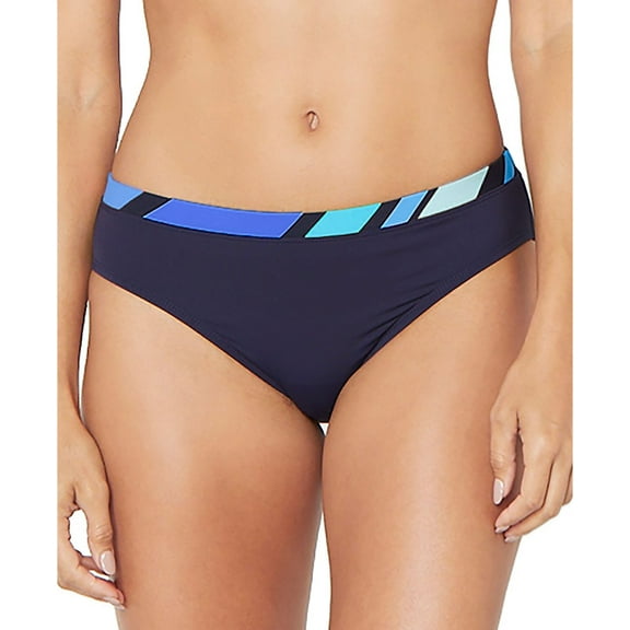 Nautica BLUE Newport Stripe Bikini Swim Bottoms, US Medium