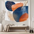 thumbnail image 5 of Navy Blue Burnt Orange Large Tapestry for Bedroom Wall Hanging Tapestry, Abstract Modern Geometric Ceiling Backdrop Tapestries Poster Blanket Wall Decor for Teens Room Living Room Dorm 85" x 90", 5 of 8
