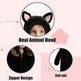 thumbnail image 6 of Alaiyaky Onesie Adult Black Cat Onesie Pajamas for Adults Halloween Cat Costume Cosplay One-Piece Sleepwear Christmas Sleepwear, 6 of 7