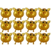 12 Pack of Multicolor Year of The Pig Squeeze Squish Toy (Colors May Vary)