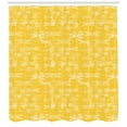thumbnail image 3 of Ambesonne Yellow and White Shower Curtain, Insect Outline, 69"Wx70"L, Yellow and White, 3 of 3