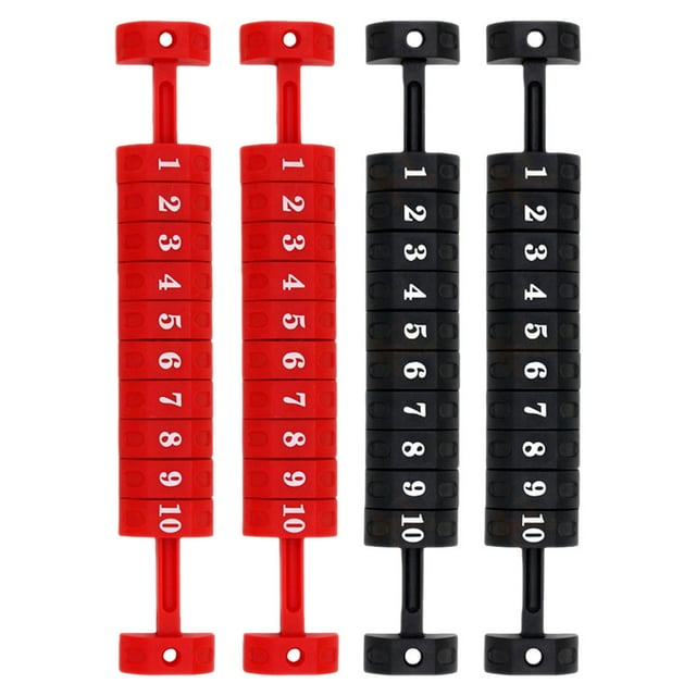 KAKOWELY Compteur de Soccer de table 4 Pcs Compteur de Score de Soccer Unité de Jeu de table de Soccer de Hockey sur Glace Compteur de But pour Accessoires de Tableau de Score de Soccer Noir Rouge
