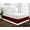 Burgundy/White, variant on Luxury 1 Piece Split Corner Two Tone Tailored Bed Skirt, King Size 26 Inch Deep Pocket, 100% Egyptian Cotton, 800 Thread Count, Solid White/Burgundy Color.