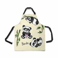 thumbnail image 1 of HATIART Cute Panda Bamboo Apron for Women Men Girls Chef with Pockets Hand Drawing Unisex Adjustable Bib Apron Kitchen for Cooking Baking Painting, 1 of 1