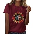 thumbnail image 1 of Camisetas de Manga Corta para Mujeres de Longitud Regular de Poliéster Sólido, Camiseta de Fiesta de Mayo Y Blusa Del Festival para la Primavera Y el Verano, 1 of 3