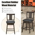 thumbnail image 6 of Giantex 24 inch Bar Stools, Wooden Counter Leather Padded Seat w/360 Degree Swivel, (1), 6 of 6