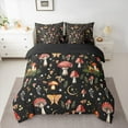 thumbnail image 2 of Manfei Cartoon Mushroom 7-Piece Bedding Comforter Set,Floral Moth King Bedding Sets,Bohemian Theme Ultra Soft Bed Sheets,Super Cozy Exotic Room Decor,Reversible, 2 of 8