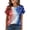 001Blue, variant on 4th Of July Shirts for Women Round Neck Patriotic Tops Short Sleeve USA Flag Usa 250th Anniversary Graphic Women's Dressy Tee Tops Sky Blue L