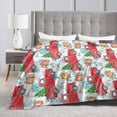 thumbnail image 4 of Kll Fleece Blanket Plush Throw Blanket Watercolor Red Truck And Fir Tree,Soft Fuzzy Cozy Flannel Blanket For Couch Sofa Bed.(60"X50"), 4 of 9