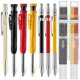 thumbnail image 1 of Mechanical Carpenter Pencils Set with Marker Refills and Carbide Scriber Tool, Solid Deep Hole Woodworking Pencils, 1 of 5