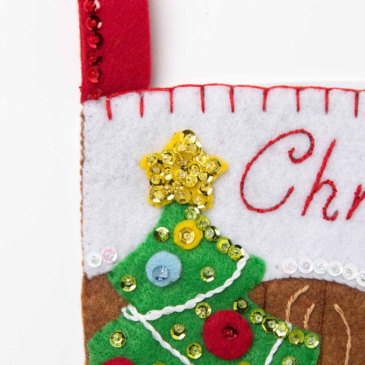 Christmas DIY ~ Beginner Friendly + Tutorial ~ Felt Applique Stocking by  Bucilla, Santa's Helper 