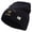 Navy, variant on US Army Retired Military Embroidered 8 Inch Knitted Short Beanie - DK Grey OSFM