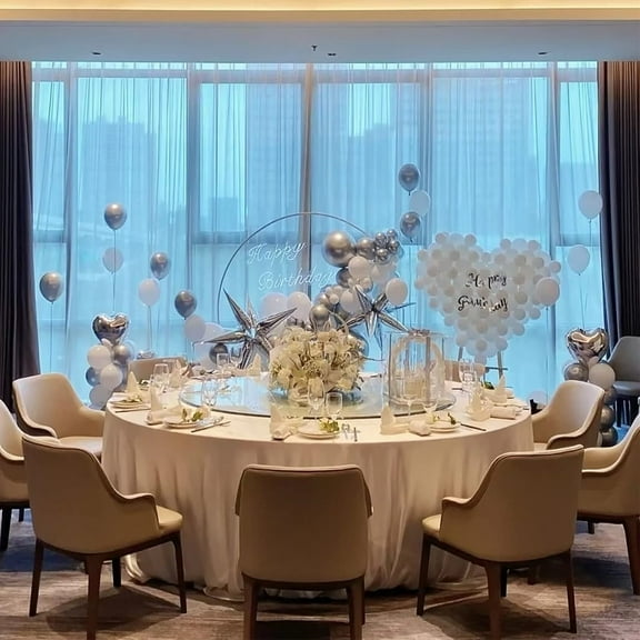 6 Packs White Round Table Cloths 90 Inch White Polyester Circle Bulk Linen Tablecloth Wrinkle Resistant Tablecloths Washable High Density Fabric Tablecovers for Wedding Camping Banquet Parties