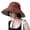 Brick Red, variant on Wide Brim Sun Hats for Women Summer Uv Protection Beach Hat Fishing Hiking Travel Hat with Chin Strap