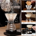 thumbnail image 4 of Pour Over Coffee Dripper Filtro de Café para 1-4 Tazas Cafetera Reutilizable Cono de Café de Vidrio Resistente Al, 4 of 5