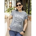 thumbnail image 2 of 50th Birthday VINTAGE 1973 Women's T-shirt, 2XL, H. Grey, 2 of 3