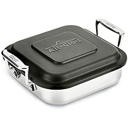 

All-Clad E9019464 Gourmet Accessories Stainless Steel Square Baker with Lid Cookware 8-Inch Silver