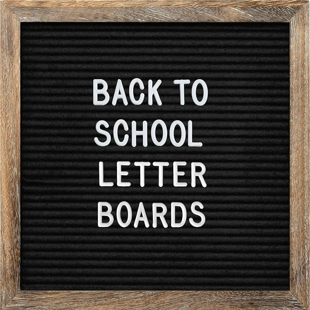AMILIEe Felt Letter Board 12*12 Black Letters Board, Letter Boards