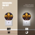 thumbnail image 4 of Night Light Plug into Wall,Dusk to Dawn Sensor Auto-On/Off for Bathroom, Hallway,Kids Room-Fleur-De-Lis In The Colors Of Green, 4 of 4