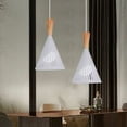 thumbnail image 3 of 2 Piezas Lámpara Colgante Creativa Lámpara Colgante Moderna Minimalista Industrial Interior Ajustable (Blanco) - Blanco, 3 of 4