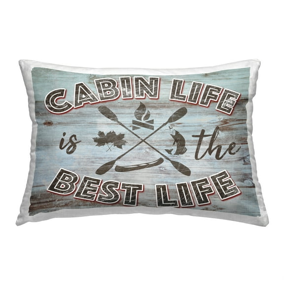 Stupell Industries Cabin Life Best Phrase Decorative Printed Throw Pillow, 14 x 20