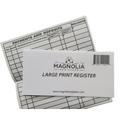 10 Pack Large Print Low Vision Checkbook Transaction Registers