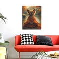 thumbnail image 4 of Rateoe Maple Leaf Meditating Chihuahua Pattern Decorative Picture – Unique Modern Wall Art, Ready-to-Hang Canvas Print for Home (Vertical), 4 of 6