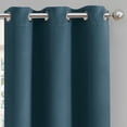 thumbnail image 3 of Eclipse Phoenix Solid Blackout Curtains, Set of 2, 63 Inch Long Blackout Curtains, 37"W x 63"L, Indigo, 3 of 7