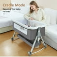 thumbnail image 6 of OUYI 4-in-1 Baby Bassinet - Storage, Wheels, Changing Table, Adjustable Cradle (Gray), 6 of 10