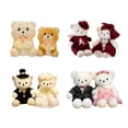 thumbnail image 2 of Juguetes rellenos lindos blancos del oso de peluche del día de San Valentín del oso el 15cm de la boda pequeños, 2 of 4