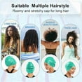 thumbnail image 5 of Extra Large Swim Cap for Braids and Dreadlocks Waterproof Silicone Swimming Caps for Women Long Hair Keep Hairstyle Unchanged Suitable for Women Men Weaves Extensions Braids Curls Green, 5 of 7