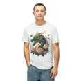 thumbnail image 5 of Dragon T-Shirt, Vintage Dragon Tee, Floral Tees, Dragon Art Design Shirt, Tee Shirt with Dragon 3, 5 of 87