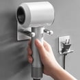 thumbnail image 3 of Aluminum Wall Mount Holder Sticker Bracket Plug Hook Rack Shelf Decoration Bathroom Replacement for Dyson Hair Dryer Accessories, 3 of 9