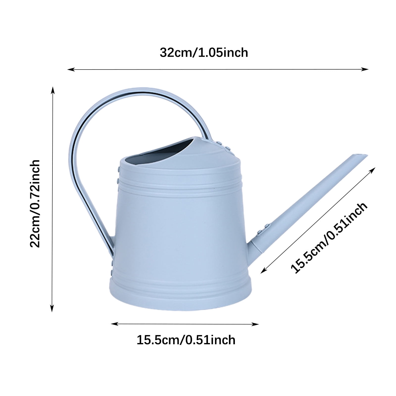 Watering Can for Indoor and Outdoor - Large Capacity Long Spout Water Can for Garden,Flower,House - 1.8L/1/2 Gallon(Beige)