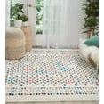 thumbnail image 6 of Nourison Kamala Boho Modern White 5'3" x 7'3" Area Rug, (5' x 7'), 6 of 7