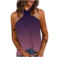 thumbnail image 1 of Pompotops Mode Femme Blouse Imprimée Sans Manches T-Shirt Débardeur d'Été, 1 of 5