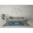 thumbnail image 3 of Ahgly Company Indoor Rectangle Persian Light Blue Traditional Area Rugs, 2' x 5', 3 of 4