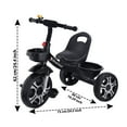 thumbnail image 2 of Wacanda Adjustable Seat Kids 2-7 Years Tricycle, Black & Pink, 2 of 7